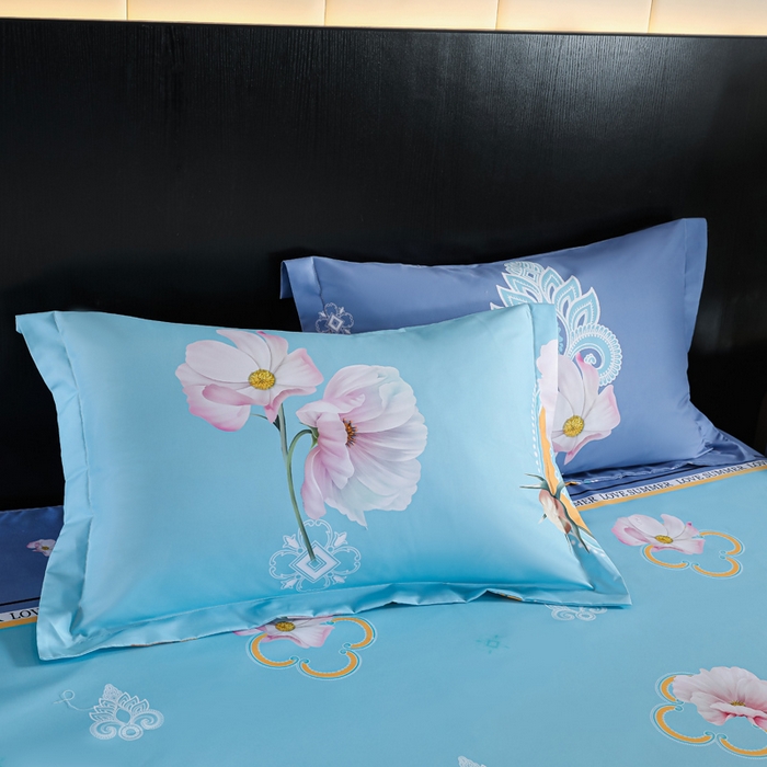 91家纺网 家纺一手货源 找家纺 文黛家居 2025新款-植物羊绒大版花四件套 金枝玉叶