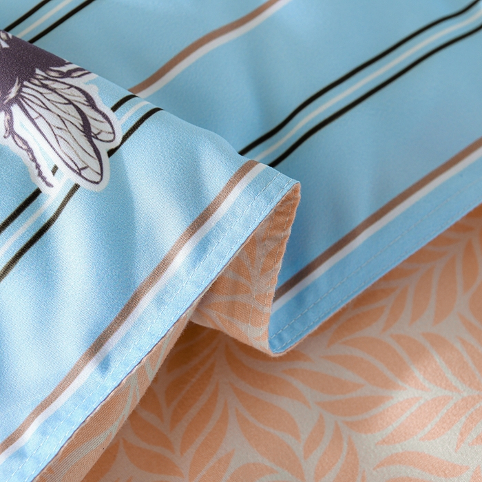 91家纺网 家纺一手货源 找家纺 文黛家居 2025新款-植物羊绒大版花四件套 蜜蜂