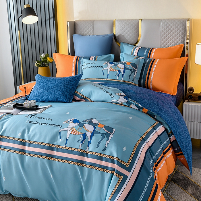 91家纺网 家纺一手货源 找家纺 文黛家居 2025新款-植物羊绒大版花四件套 青梅竹马