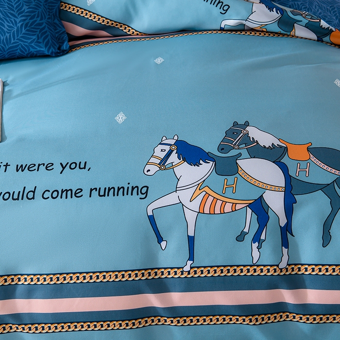 91家纺网 家纺一手货源 找家纺 文黛家居 2025新款-植物羊绒大版花四件套 青梅竹马