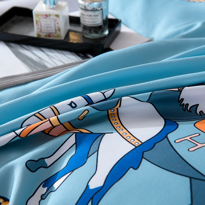 91家纺网 家纺一手货源 找家纺 文黛家居 2025新款-植物羊绒大版花四件套 青梅竹马