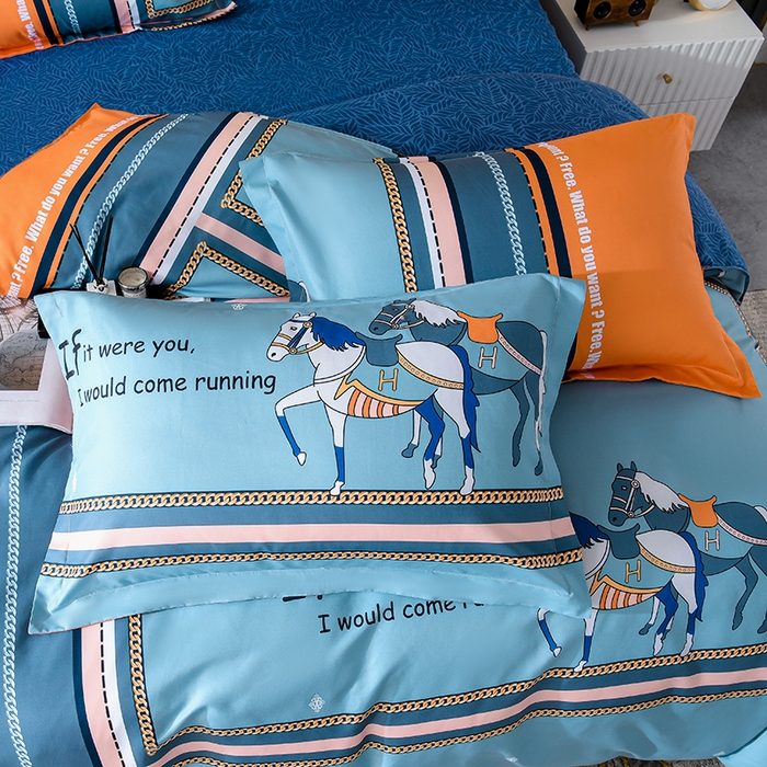 91家纺网 家纺一手货源 找家纺 文黛家居 2025新款-植物羊绒大版花四件套 青梅竹马