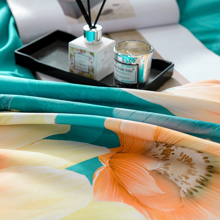 91家纺网 家纺一手货源 找家纺 文黛家居 2025新款-植物羊绒大版花四件套 向日葵