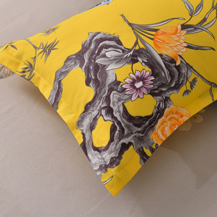 91家纺网 家纺一手货源 找家纺 文黛家居 2025新款-植物羊绒大版花四件套 百花争艳