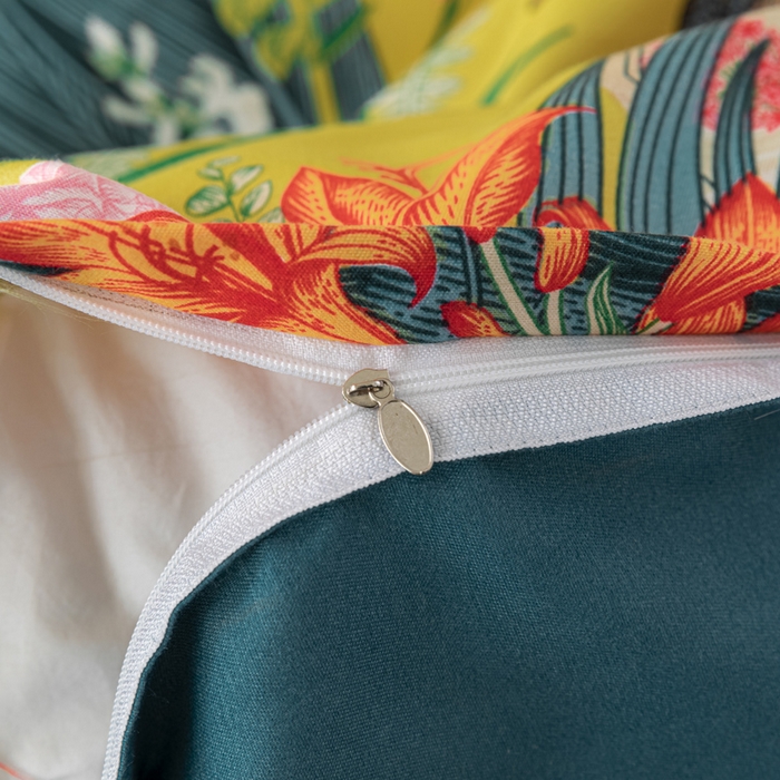 91家纺网 家纺一手货源 找家纺 文黛家居 2025新款-植物羊绒大版花四件套 春色满园