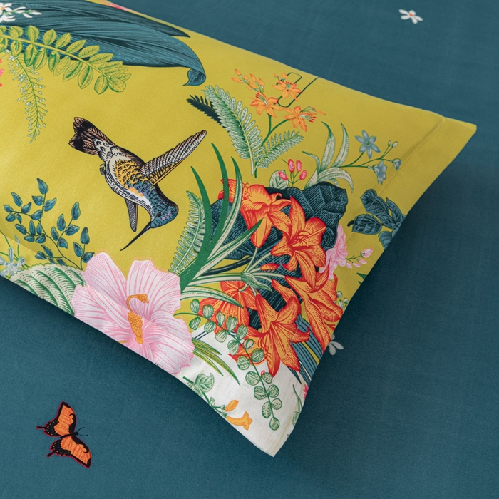 91家纺网 家纺一手货源 找家纺 文黛家居 2025新款-植物羊绒大版花四件套 春色满园