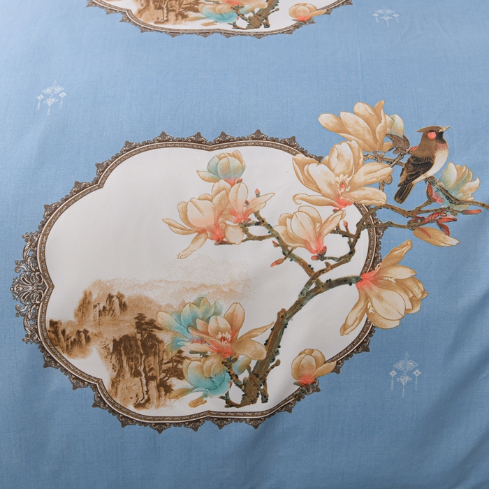 91家纺网 家纺一手货源 找家纺 文黛家居 2025新款-植物羊绒大版花四件套 典雅花开