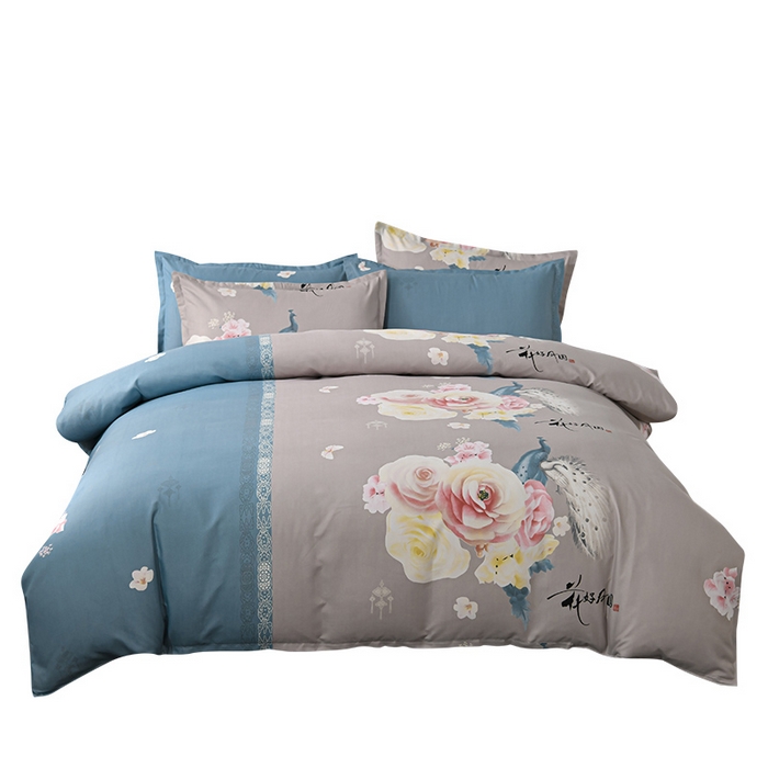 91家纺网 家纺一手货源 找家纺 文黛家居 2025新款-植物羊绒大版花四件套 花好月圆