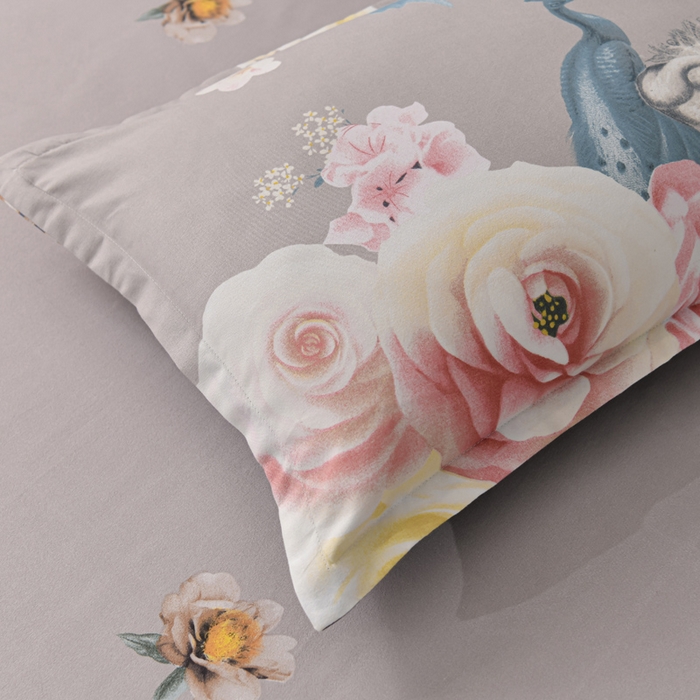 91家纺网 家纺一手货源 找家纺 文黛家居 2025新款-植物羊绒大版花四件套 花好月圆