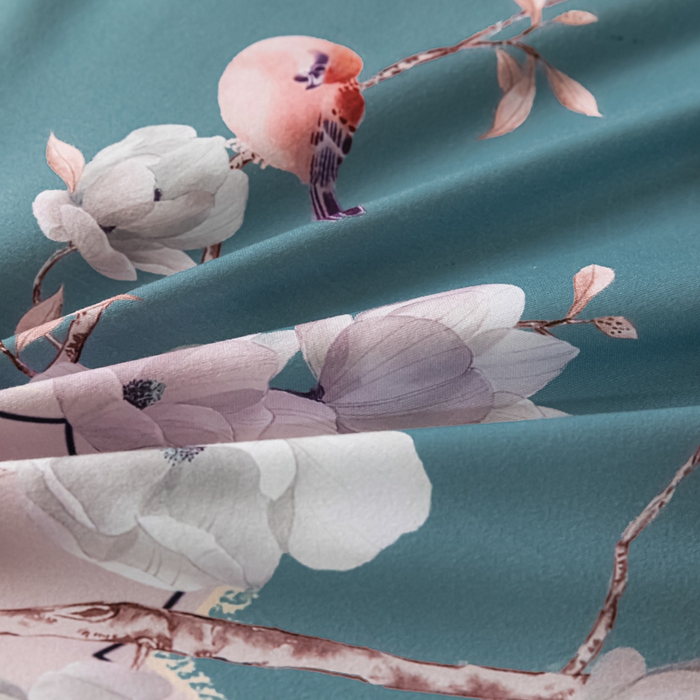 91家纺网 家纺一手货源 找家纺 文黛家居 2025新款-植物羊绒大版花四件套 花香满屋