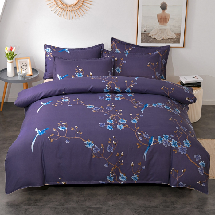 91家纺网 家纺一手货源 找家纺 文黛家居 2025新款-植物羊绒大版花四件套 锦上添花