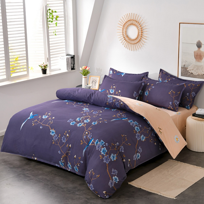 91家纺网 家纺一手货源 找家纺 文黛家居 2025新款-植物羊绒大版花四件套 锦上添花