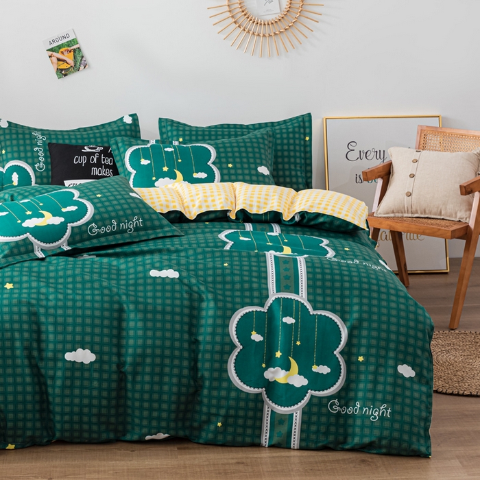 91家纺网 家纺一手货源 找家纺 文黛家居 2025新款-植物羊绒大版花四件套 迷离月色