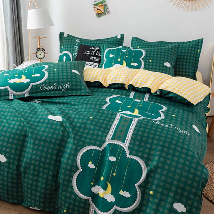 91家纺网 家纺一手货源 找家纺 文黛家居 2025新款-植物羊绒大版花四件套 迷离月色