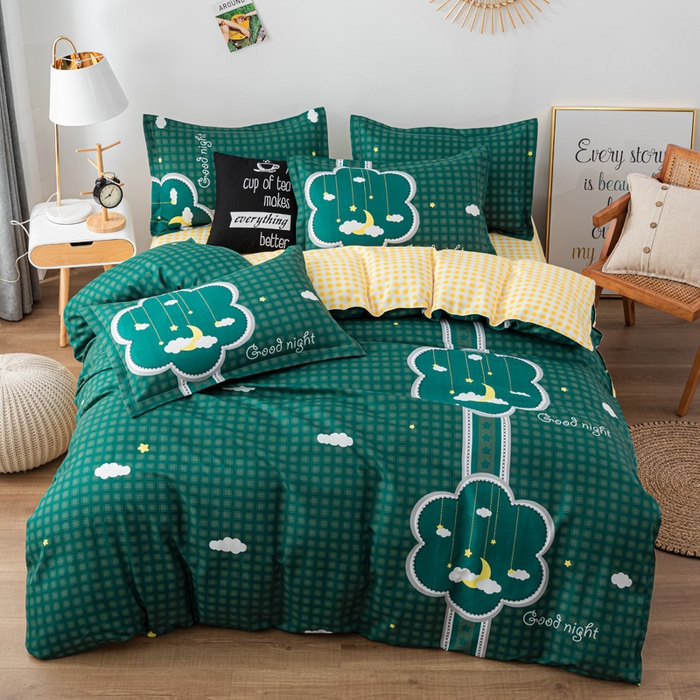 91家纺网 家纺一手货源 找家纺 文黛家居 2025新款-植物羊绒大版花四件套 迷离月色