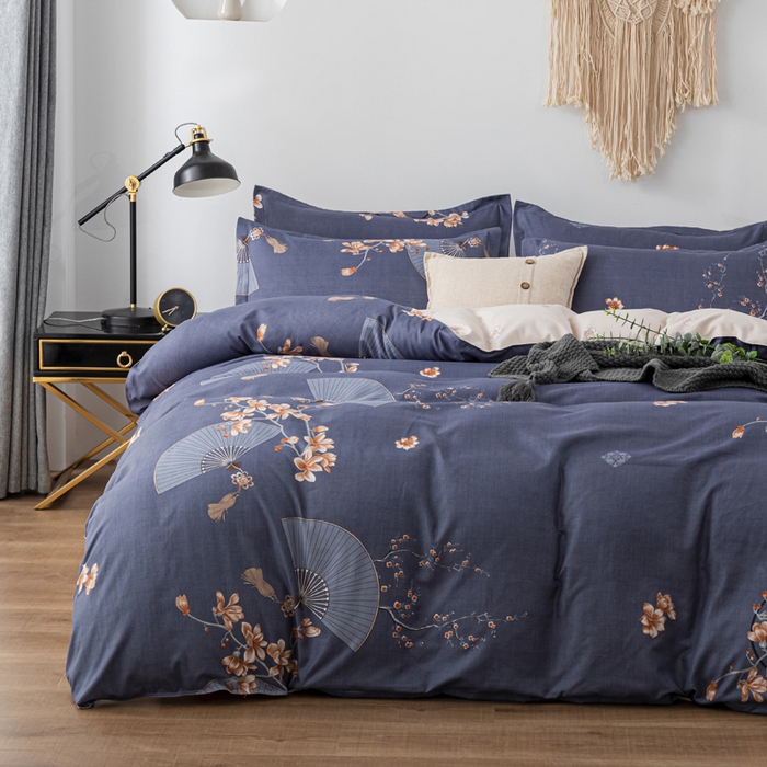 91家纺网 家纺一手货源 找家纺 文黛家居 2025新款-植物羊绒大版花四件套 陌上花开