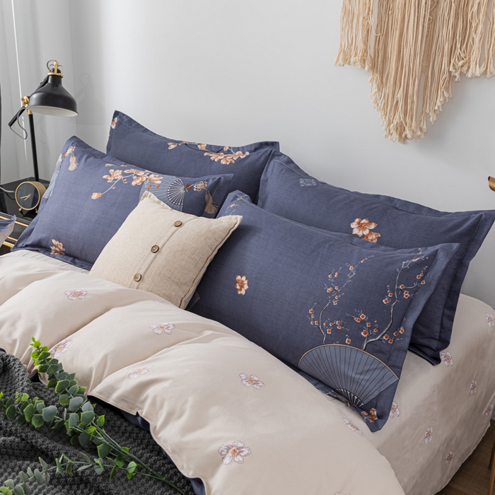 91家纺网 家纺一手货源 找家纺 文黛家居 2025新款-植物羊绒大版花四件套 陌上花开