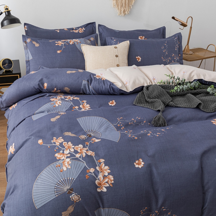 91家纺网 家纺一手货源 找家纺 文黛家居 2025新款-植物羊绒大版花四件套 陌上花开