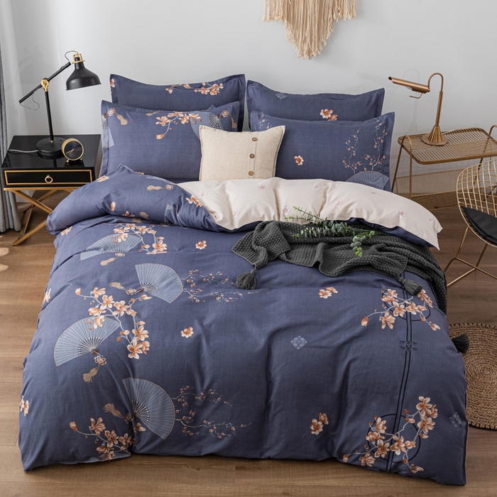 91家纺网 家纺一手货源 找家纺 文黛家居 2025新款-植物羊绒大版花四件套 陌上花开