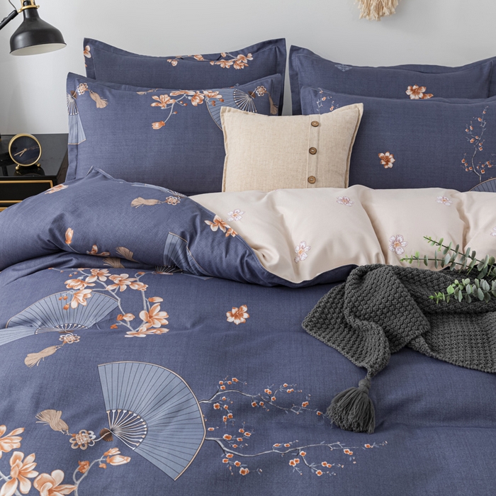 91家纺网 家纺一手货源 找家纺 文黛家居 2025新款-植物羊绒大版花四件套 陌上花开