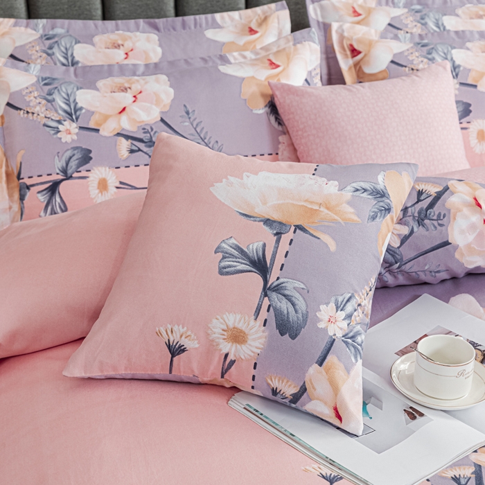 91家纺网 家纺一手货源 找家纺 文黛家居 2025新款-植物羊绒大版花四件套 温情花语