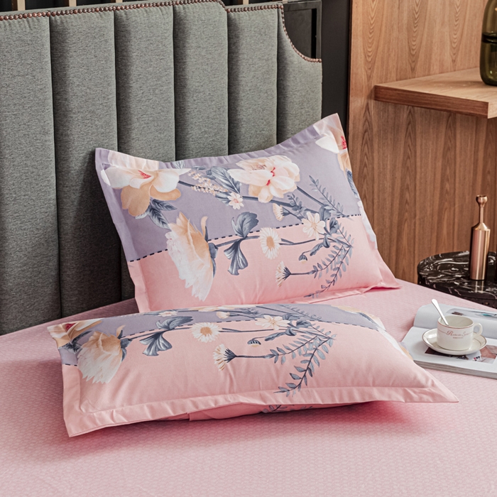 91家纺网 家纺一手货源 找家纺 文黛家居 2025新款-植物羊绒大版花四件套 温情花语