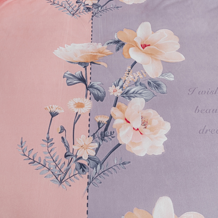 91家纺网 家纺一手货源 找家纺 文黛家居 2025新款-植物羊绒大版花四件套 温情花语