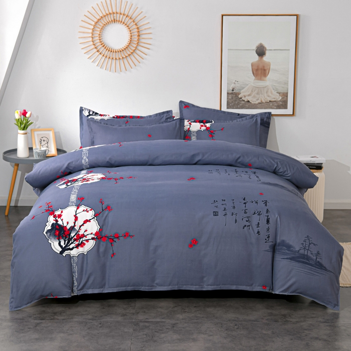 91家纺网 家纺一手货源 找家纺 文黛家居 2025新款-植物羊绒大版花四件套 喜上眉梢