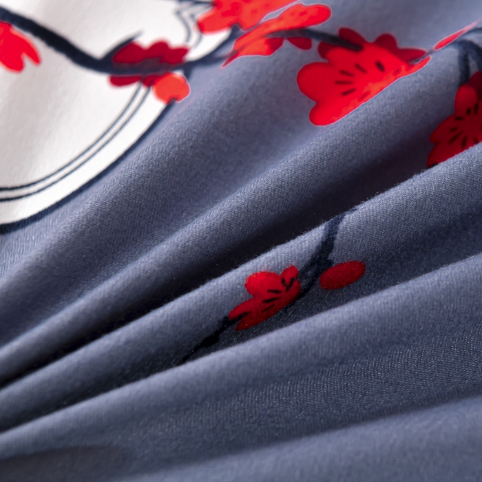 91家纺网 家纺一手货源 找家纺 文黛家居 2025新款-植物羊绒大版花四件套 喜上眉梢