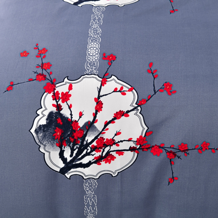 91家纺网 家纺一手货源 找家纺 文黛家居 2025新款-植物羊绒大版花四件套 喜上眉梢