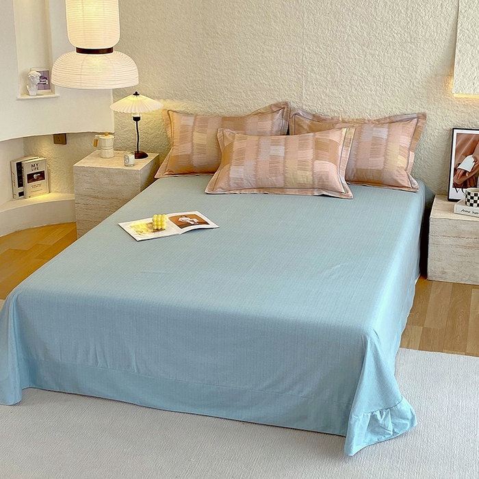 91家纺网 家纺一手货源 找家纺 悦织湾家纺 2025新款100%全棉磨毛四件套加厚加密喷气织造纯棉床上用品印花卡通小清新 椿山集