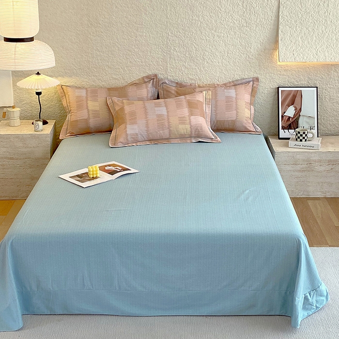 91家纺网 家纺一手货源 找家纺 悦织湾家纺 2025新款100%全棉磨毛四件套加厚加密喷气织造纯棉床上用品印花卡通小清新 椿山集