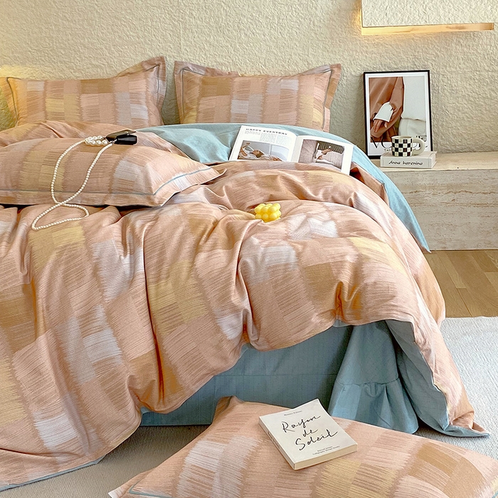 91家纺网 家纺一手货源 找家纺 悦织湾家纺 2025新款100%全棉磨毛四件套加厚加密喷气织造纯棉床上用品印花卡通小清新 椿山集