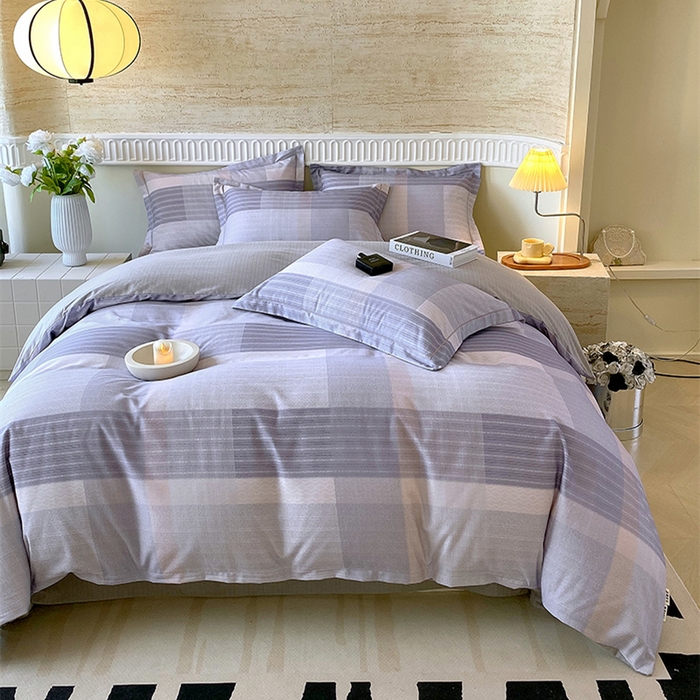 91家纺网 家纺一手货源 找家纺 悦织湾家纺 2025新款100%全棉磨毛四件套加厚加密喷气织造纯棉床上用品印花卡通小清新 品格