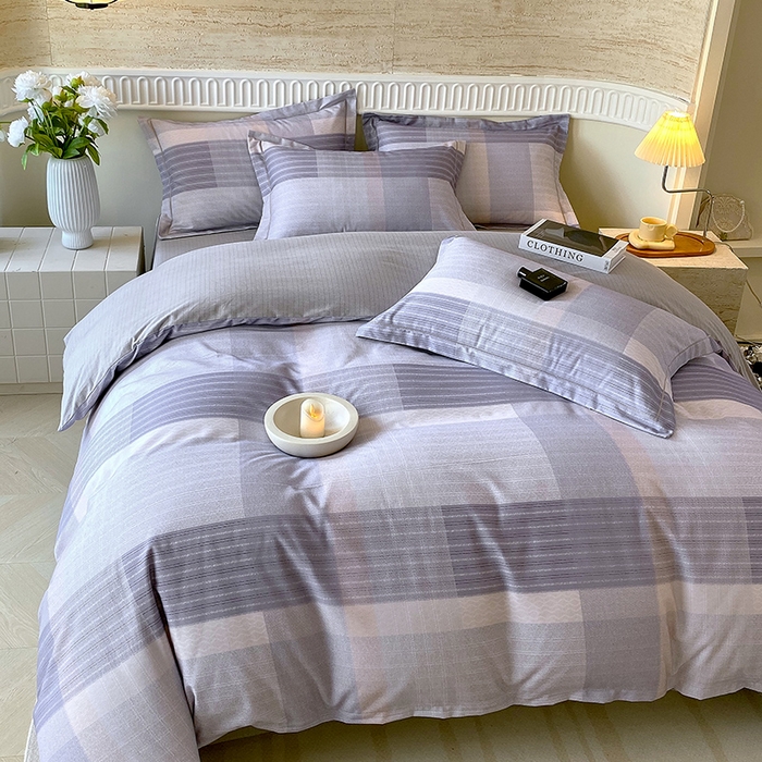 91家纺网 家纺一手货源 找家纺 悦织湾家纺 2025新款100%全棉磨毛四件套加厚加密喷气织造纯棉床上用品印花卡通小清新 品格