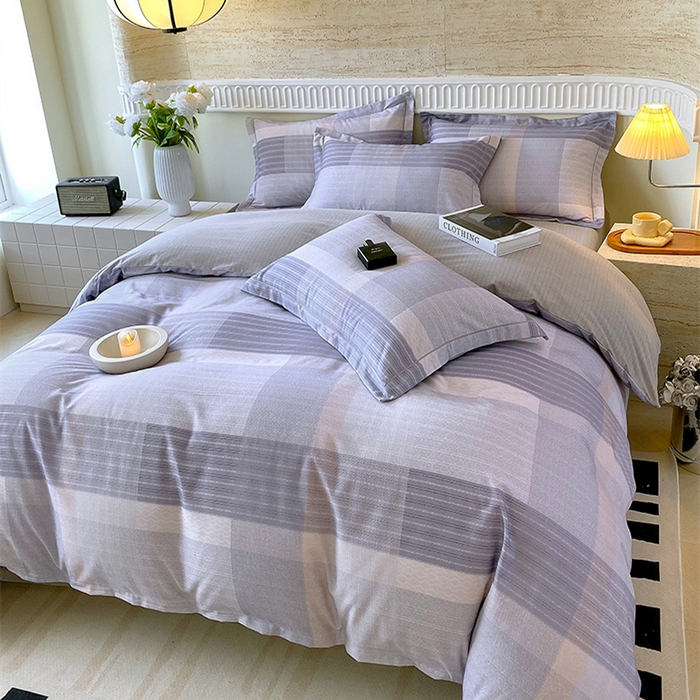 91家纺网 家纺一手货源 找家纺 悦织湾家纺 2025新款100%全棉磨毛四件套加厚加密喷气织造纯棉床上用品印花卡通小清新 品格