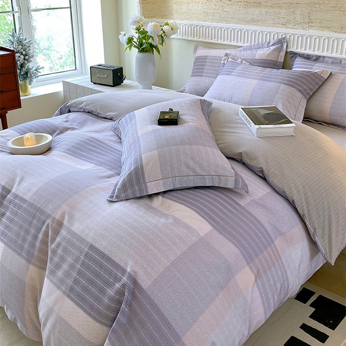 91家纺网 家纺一手货源 找家纺 悦织湾家纺 2025新款100%全棉磨毛四件套加厚加密喷气织造纯棉床上用品印花卡通小清新 品格