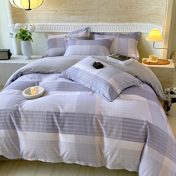 91家纺网 家纺一手货源 找家纺 悦织湾家纺 2025新款100%全棉磨毛四件套加厚加密喷气织造纯棉床上用品印花卡通小清新 品格