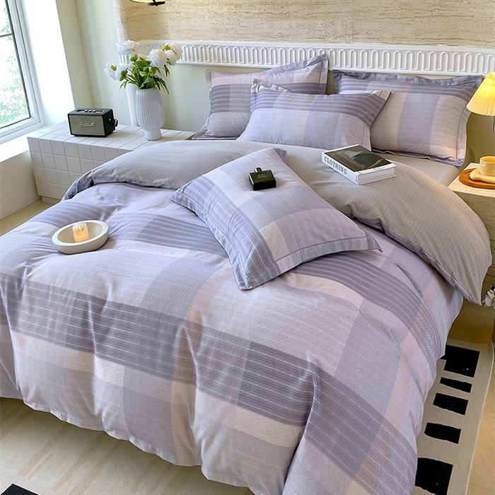 91家纺网 家纺一手货源 找家纺 悦织湾家纺 2025新款100%全棉磨毛四件套加厚加密喷气织造纯棉床上用品印花卡通小清新 品格