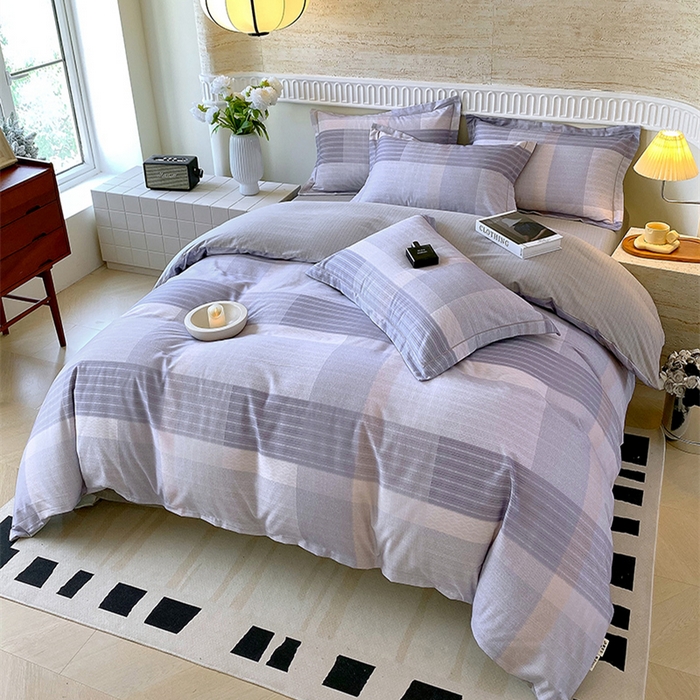 91家纺网 家纺一手货源 找家纺 悦织湾家纺 2025新款100%全棉磨毛四件套加厚加密喷气织造纯棉床上用品印花卡通小清新 品格