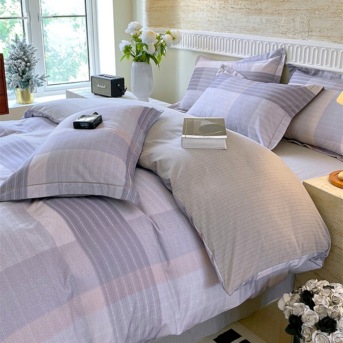 91家纺网 家纺一手货源 找家纺 悦织湾家纺 2025新款100%全棉磨毛四件套加厚加密喷气织造纯棉床上用品印花卡通小清新 品格