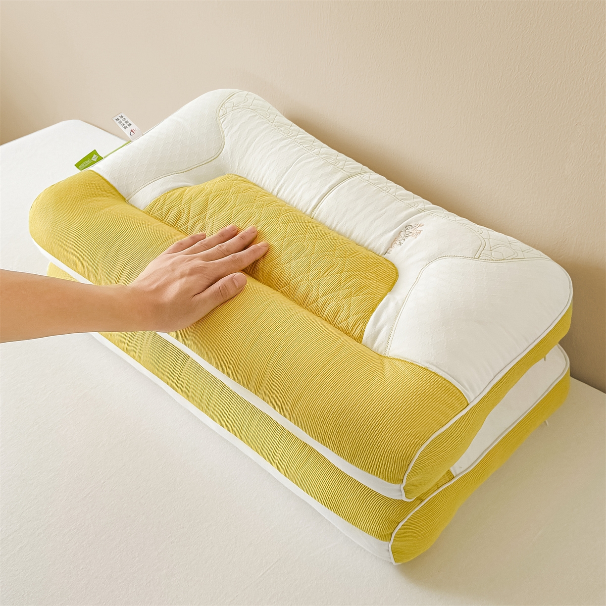 91家纺网 家纺一手货源 找家纺 （总）麦肯锡 2025新款spa护颈牵引枕枕头枕芯单枕芯