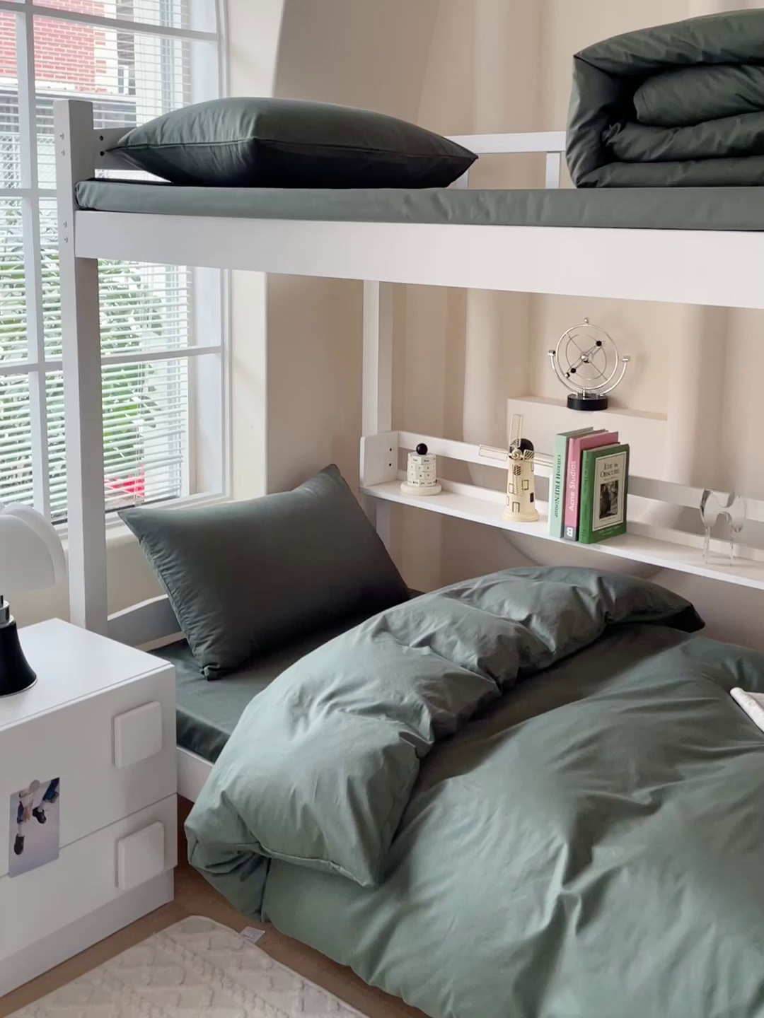 91家纺网 家纺一手货源 找家纺 （总）泽西家纺+V17798841158发大图 2025新款A类全棉简约风大学生宿舍双拼纯色纯棉三件套