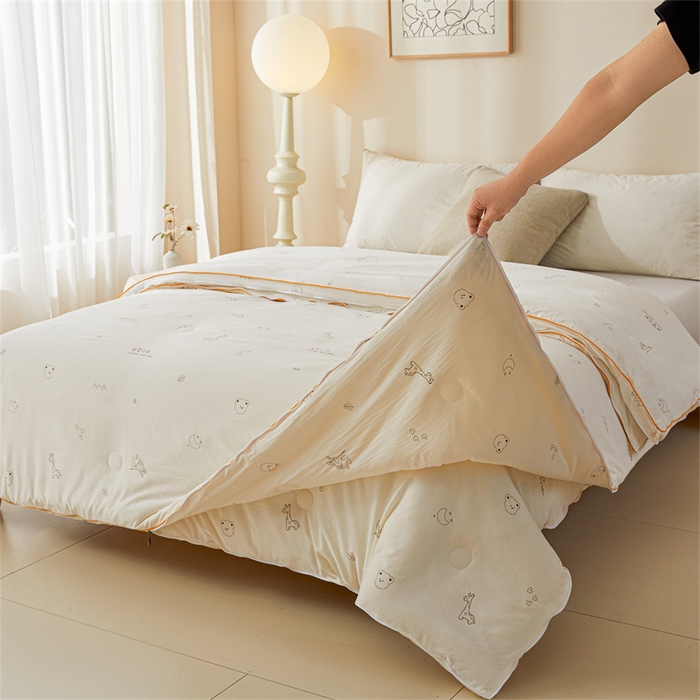 91家纺网 家纺一手货源 找家纺 （总）易博 2025新款水洗棉印花冬被被子被芯春秋被子母被直播批发夏被棉花被被