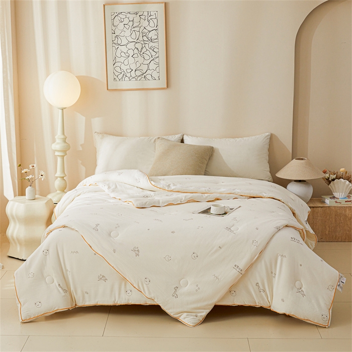 91家纺网 家纺一手货源 找家纺 （总）易博 2025新款水洗棉印花冬被被子被芯春秋被子母被直播批发夏被棉花被被