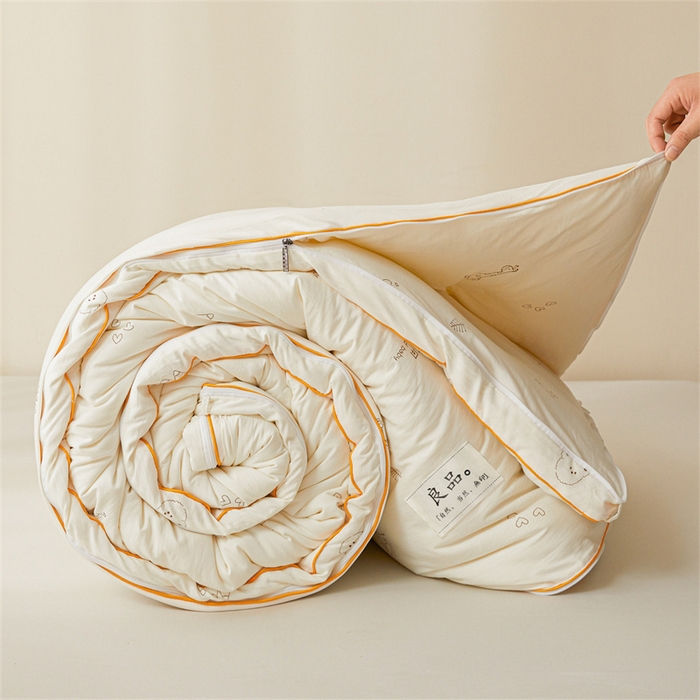 91家纺网 家纺一手货源 找家纺 （总）易博 2025新款水洗棉印花冬被被子被芯春秋被子母被直播批发夏被棉花被被