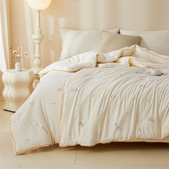 91家纺网 家纺一手货源 找家纺 （总）易博 2025新款水洗棉印花冬被被子被芯春秋被子母被直播批发夏被棉花被被