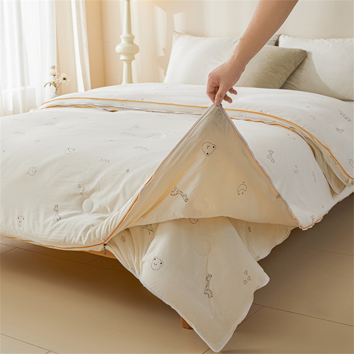 91家纺网 家纺一手货源 找家纺 （总）易博 2025新款水洗棉印花冬被被子被芯春秋被子母被直播批发夏被棉花被被