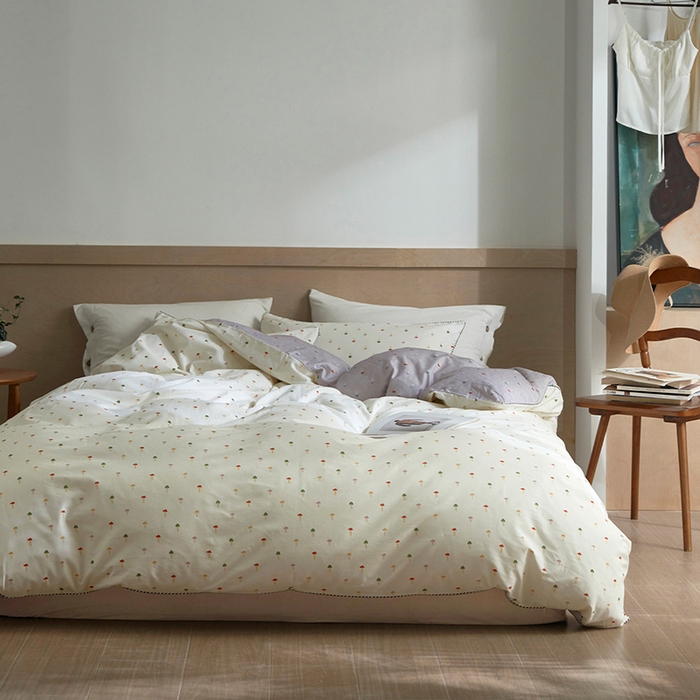 91家纺网 家纺一手货源 找家纺 橙艺家居 2025新款滚绳款全棉纯棉磨毛四件套 幸运兔-紫白