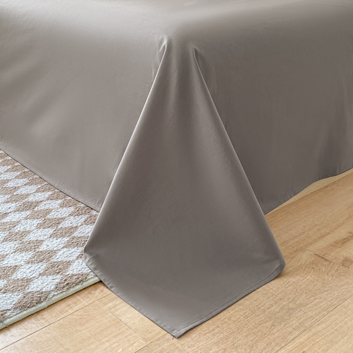 91家纺网 家纺一手货源 找家纺 木子家纺 2025新款简约日式40支全棉色织水洗棉四件套 未央-灰